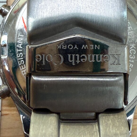 Kenneth Cole Mens Stainless Steel Chronograph Watch Silver Dial Date NOT TESTED - Picture 7 of 15